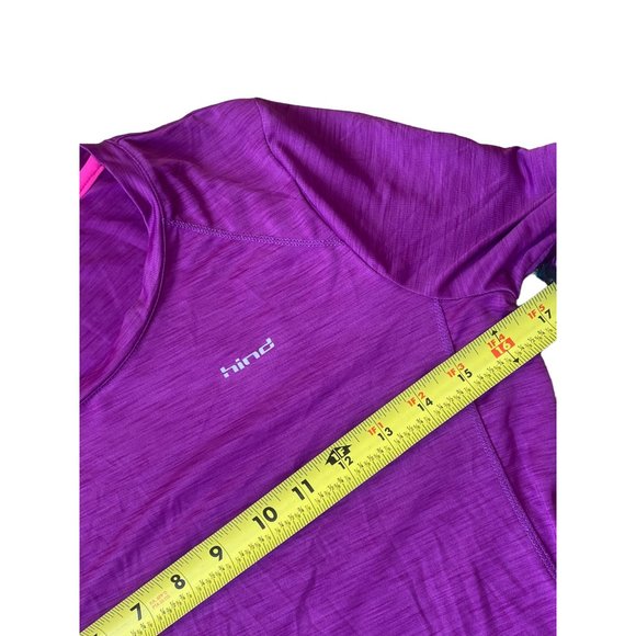 Hind Womens Layering Top Small Purple Long Sleeve Athletic Running Athleisure - Picture 4 of 6
